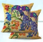 Set of 2 Mexican flower birds folk art cushion cover throw cushions online