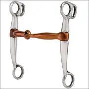 63AH Hilason Chrome Plated Malleable Iron Breaking Horse Bit Copper Snaffle