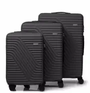 Milano Atlantis Luggage 3 Piece Set TSA Lock Luxury Hard Case Travel Suitcase -