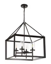 JONATHAN Y Designs 4-Light Anna Bronze Pendant