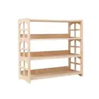 Montessori Bookshelf Toy Shelf Kids Storage Organizer for Toys Book 4Tier