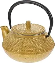 Generic Cast Iron Teapot Elegant Teaware for Stovetop Brewing Space Saving Kettle for Gas and Induction Cookers Easy to Clean Metal Teakettle for Kung Fu Tea Making