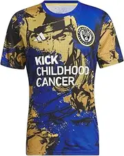 [adidas] Men's Soccer Philadelphia Union Kick Childhood Cancer Pre-Match Jersey - Marvel Avengers-Inspired Design (US, Alpha, Large, Regular, Regular) Blue