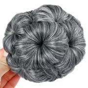 2 Pcs Donut Chignon With Plactic Comb For Women High Temperature Synthetic Fiber Hair Clip In Elastic Fake Hair Extensions