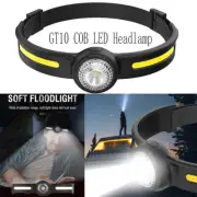 LED Headlamp Head Torch Lamp Light Headlight Rechargeable Silicone Flashlight