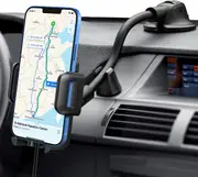 Phone Mount for Car, 2 in 1 Dashboard Windshield Phone Holder with Stabilizer