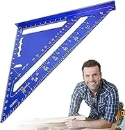 Triangle Ruler - Metric Scale Ruler - Metal Geometric Protractor for Measuring Accurate Drafting Engineering Architectural Woodworking Carpentry