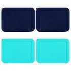 3 Cup Rectangle Silicone Storage Cover Lids Replacement for Pyrex 7210-PC Gla...