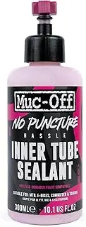 Muc-Off 20216 No Puncture Hassle Inner Tube Sealant, 300 Millilitres - Advanced Bicycle Tyre Sealant for Repairing Inner Tube Punctures of Up to 4mm