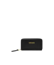 Versace Tag Zipped Long Wallet One size black