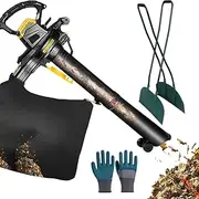 3 in 1 Leaf Blower, 3800W Garden Leaf Blower & Vacuum Shredder with 6-Speed Adjustment & 40L Leaf Collection Bag, 16:1 Shredding Ratio, for Cleaning Leaf Snow and Dust