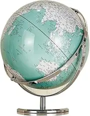Large Globe with Blue Oceans and Metal Stand - Educational World Globe for Kids and Adults
