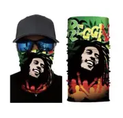 Bob Marley Neck Gaiter Face Mask Head Band Multi-Use Tube Face Cover Bandana