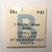 BULOVA 5AH Genuine Factory Replacement Watch Part #41 - RATCHET WHEEL SCREW