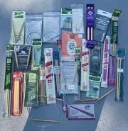 VTG NOS 29 Pkgs Huge Lot Knitting Needles Ring Markers Susan Bates Clover Addi