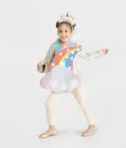 Hyde & Eek Light up Rainbow Toddler/ Kids Costume Dress up + Headpiece Cosplay
