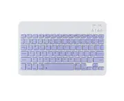 Ultra-Slim Bluetooth Keyboard Portable Mini Wireless Keyboard Rechargeable for iOS Android Windows - 10 inch-Purple