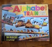 NEW MELISSA & DOUG 28 PIECE FLOOR PUZZLE ALPHABET TRAIN 10 ft long- NEW SEALED