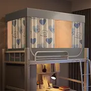HYJHHY Summer Loft Bed Curtains with Stand Gauze Mosquito Dustproof Bunk Bed Curtains Blackout Sleep Protection Bunk Bed Tent Dormitory(Bear B)