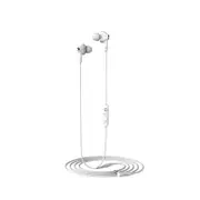 GM360 Dual Dynamic L Bend Wired 3.5mm Gaming In-ear Earphone Headphone with Mic WHITE COLOR