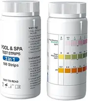 Pool Test Strips - 100 Spa Hot Tub Swimming Pool Test Strips, Spa Test Strips for Hot Tub, Pool Testing Kit for Total Chlorine, Ph, Total Alkalinity