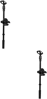 Hoement 2 Sets Adjustable Metal Microphone Boom Arm Durable Rotating Stand for Live Streaming Recording Karaoke Convenient Lightweight Design for Easy Use