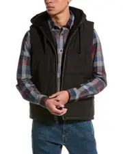 WEATHERPROOF VINTAGE Sherpa-Lined Hooded Puffer Vest