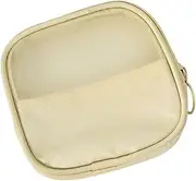 [Perfeclan] Mesh Makeup Bag Toiletry Bag Multifunction Lightweight Organizer Cosmetic Case Storage Pouch for Hiking Travel Camping Picnic, 11.5cmx11.5cmx1.5cm