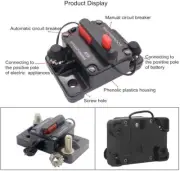30-300A AMP Car Circuit Breaker Fuse Reset Waterproof 12V-48V DC Car Boat KFZ