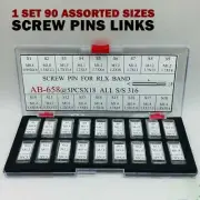 90pcs Assorted Sizes Screw Pins Links Set for Rlx Watch Band Bracelet Strap