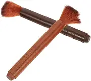 Healvian 2pcs Violin Cleaning Brush Set Crevice Cleaning Brush for Violin Ukulele String Instruments Wooden Wool Material