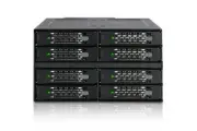 Icydock MB508SP-B ToughArmor-Black-Rugged Full Metal 8 Bay 2.5" SAS/SATA SSD/HDD