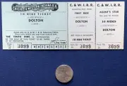 DOLTON FIRST RIDE AND AGENT'S STUB NEW #C&WI TRAIN TICKET 3099