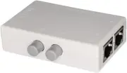 RJ45 Splitter Selector Switch, 2 Ports Network Switch Splitter Selector Hub 2-In