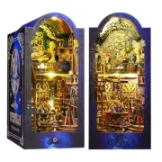 DIY Book Nook Miniature Kit with 3D Wooden Puzzle, Interstellar Exploration