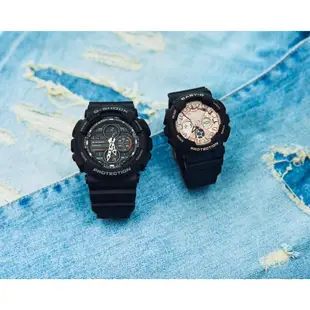 【CASIO】G-SHOCK 黑金復古音響設計雙顯運動電子錶 GA-140GB-1A1 台灣卡西歐公司貨