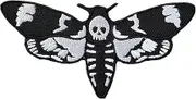 Skull Moths Embroidered Patch Appliques Iron On Sew On Patch