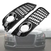Pair Honeycomb Mesh Fog Light Open Vent Grill Intake Fit Audi A4 B8 2009-2012 #8 (for: Audi)