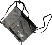 [COHEALI] Travel Wallet Passport Holder Credit Holder Phone Bag Multi Functional Neck Hanging Bag for Family Friends Grey