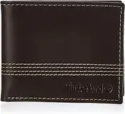 [Timberland] Men's Leather Slimfold Wallet with Matching Fob Gift Set