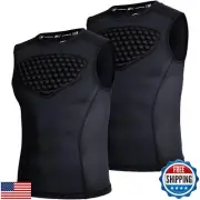COOLOMG Youth Chest Protector Baseball Padded Shirt Heart Guard Sternum Prote