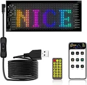 LED Flexible Display APP BT Car Advertising Screen Full Color Intelligent Vehicle Sticker Soft Screen Display IP65 Water Flexible Screen (16 * 32(70 * 173MM))