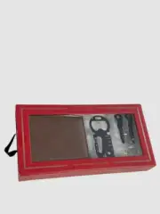 Perry Ellis Portfolio Men's Brown Pebble Wallet & Keychain Tools Set