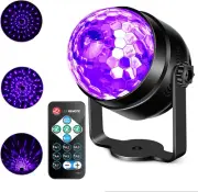 UV Black Lights for Glow Party, 6W LED Disco Ball Strobe Lights for Dark Party S