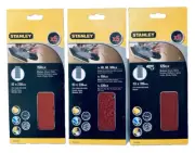 STANLEY Punched Sanding Sheets 93x230mm and 93x190 - Hook&Loop - 3 packs