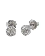 Silver 0.05 ct. tw. Diamond Studs