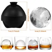 3Pcs Ice Ball Molds with Built-in Funnel Large Round Ice Cube Molds Easy jecGn
