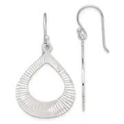 Sterling Silver Diamond-Cut Dangle Earrings