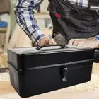 Toolbox Iron Hardware Vintage Storage Case for Workshop Garage Carpenter