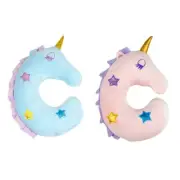 Unicorns Memory Foam Ushaped Neck Support Pillow Portable Travel Pillow for Kids